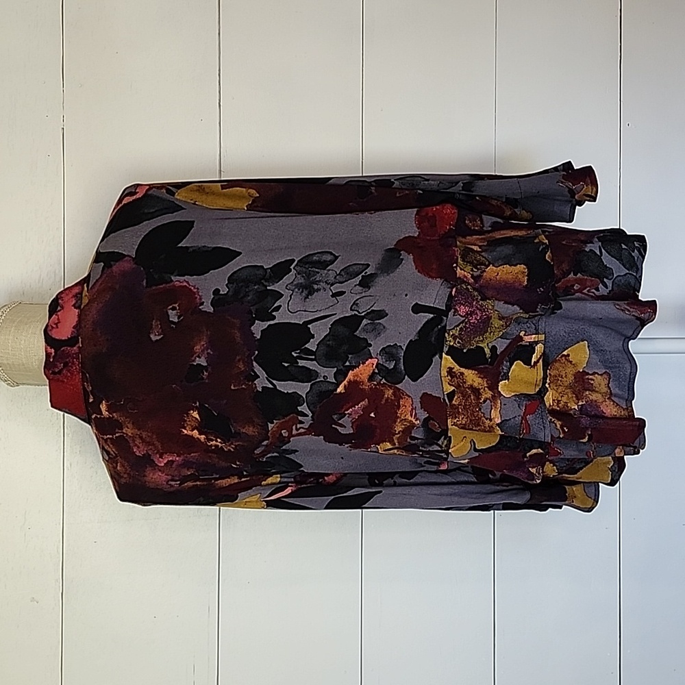Printed Button-Front Blouse - Multi Color - Picture 3 of 9